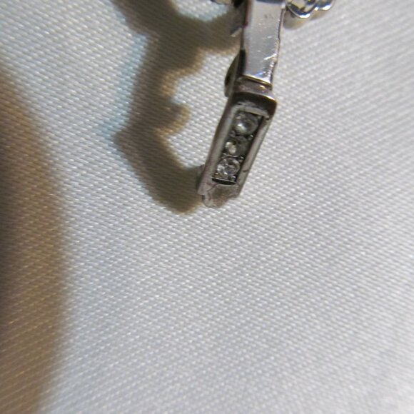 Vintage Faux Amethyst and Faux Diamond bracelet Silver Tone 7-1/2" ~ Stunning! - Picture 9 of 14